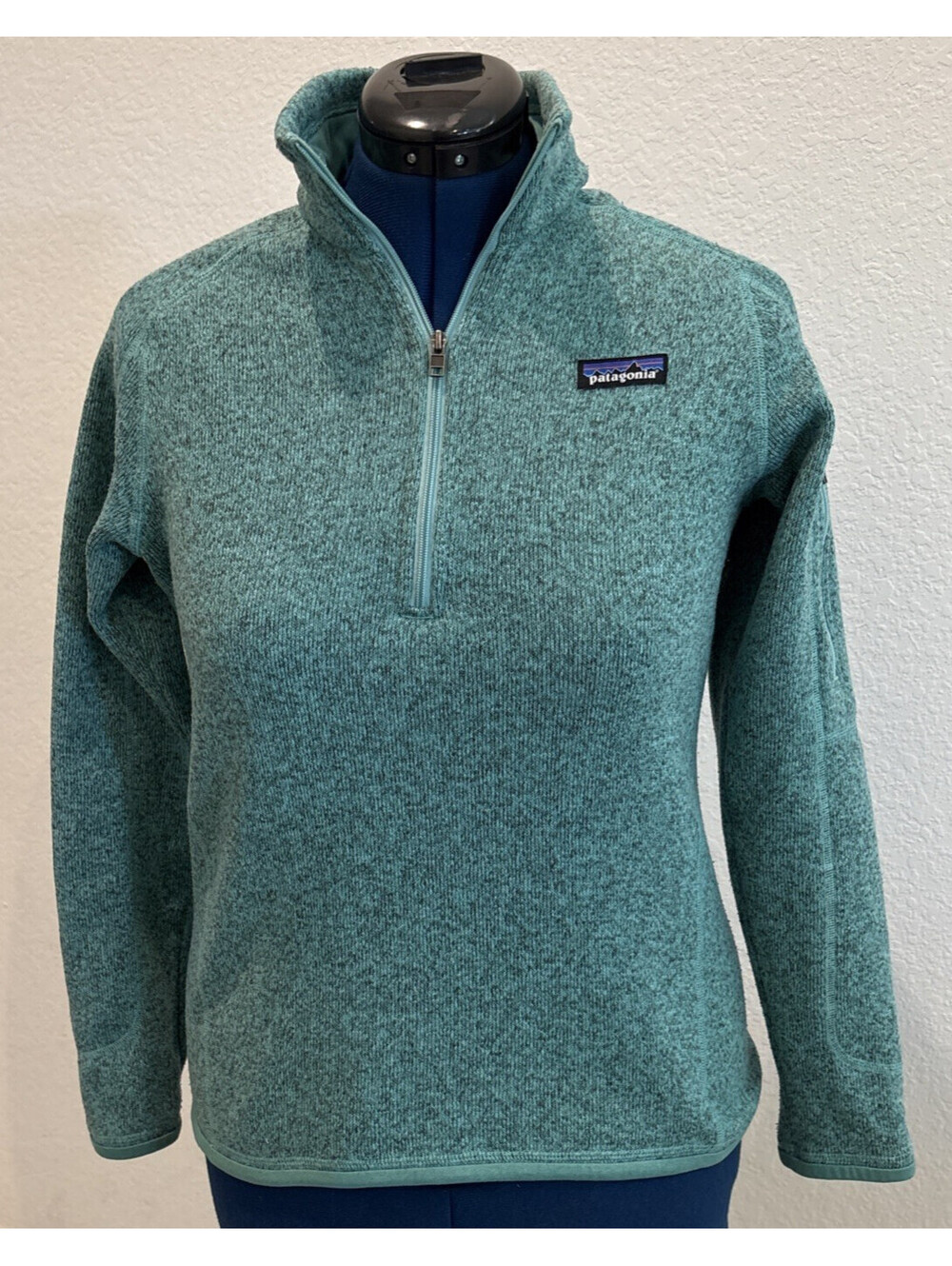 Patagonia Better Sweater Women's Small Teal Heather 1/4 Zip Fleece